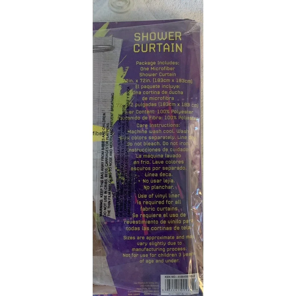 Teenage Mutant Ninja Turtles Nickelodeon Shower Curtain 72 X 72 NEW IN PKG 2014
